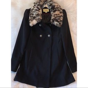 Faux Fur Collar Coat